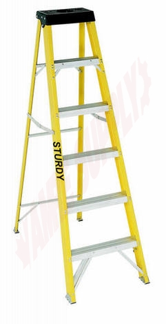 Photo 1 of F540-06 : Sturdy Ladder 6' Fiberglass Stepladder, Type 1, 250 lbs Rated