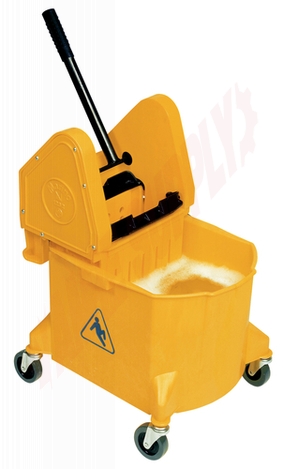 Photo 1 of HC7577YE : AGF Mop Bucket With Downpress Wringer, Yellow, 35 Quart
