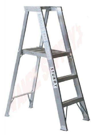 Photo 1 of A683-04 : Sturdy Ladder 6' Aluminum Platform Ladder