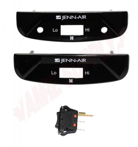 Photo 1 of W10341820 : Whirlpool Range Fan Control Switch, Black