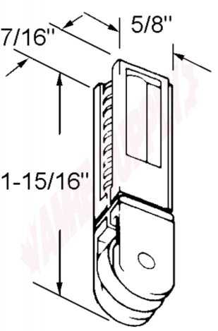 Photo 12 of 3-225 : AGP Sliding Screen Door Bottom Roller