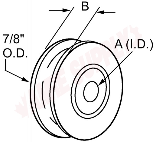 Photo 2 of 4-108 : AGP Sliding Glass Door Roller Wheel, 7/8 Diameter