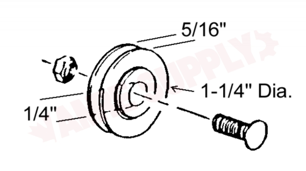 Photo 6 of 4-114 : AGP Sliding Glass Door Roller Wheel, 1-1/4 Diameter