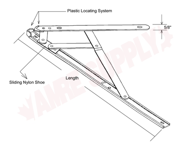 Photo 2 of 7-1329-8SS : AGP Truth Defender Awning Window Friction Hinge, 8-3/16, 2/Pack