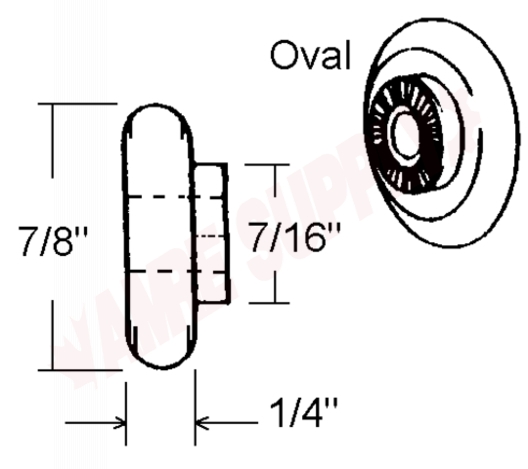 Photo 6 of 10-701 : AGP Shower Door Roller, 7/8 Diameter