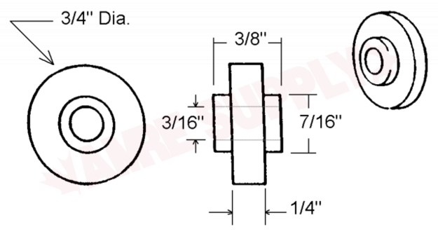 Photo 7 of 10-704 : AGP Shower Door Roller, 3/4 Diameter