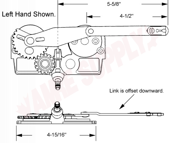 Photo 2 of 6-1321L : AGP Truth Entrygard Dyad Split Arm Operator, Left Hand