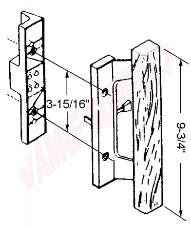 Photo 9 of 4-521B : AGP Sliding Glass Door Handle Set, Brown