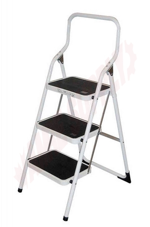 Photo 1 of S011845 : Brico 3-Step Steel Ladder, White