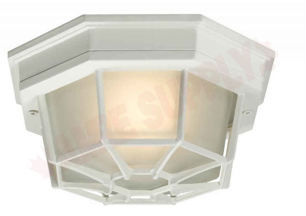 Photo 1 of 301401WH : Galaxy Lighting Outdoor Ceiling Fixture, White, 1x60W