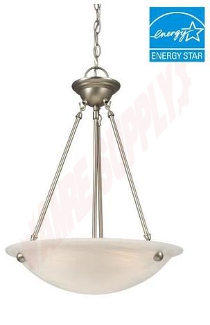 Photo 1 of ES815116PTR : Galaxy Lighting 16 Ofelia Pendant, Pewter, Marbled, 3x13W CFL Included