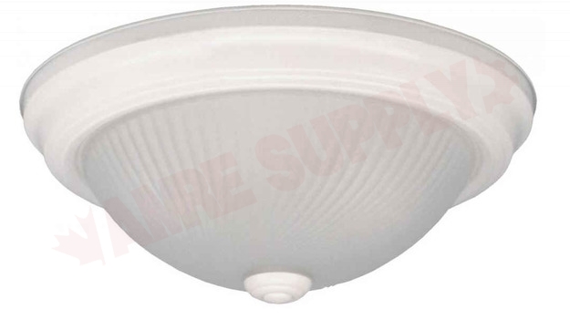Photo 1 of IFM211-WH : Canarm 11 Flush Mount, White, Frosted Swirl, 2x40W