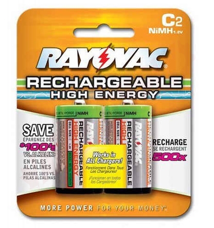 Photo 1 of NM714-2 : High Energy Rechargable C Batteries, 2/Pack