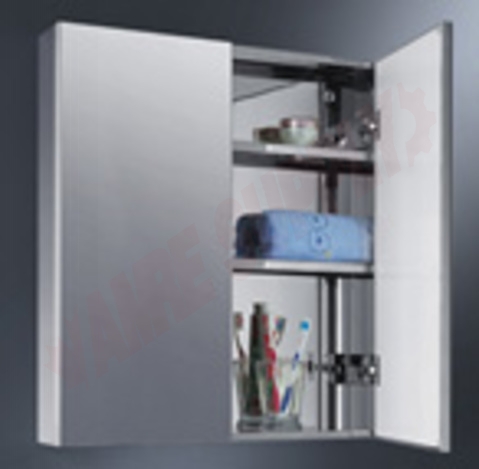 Photo 2 of GS-2426 : Surface Mount Medicine Cabinet, 24 x 26, Swing Door, Bevel Edged Mirrors