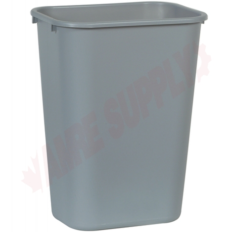 Photo 1 of 295700GRAY : Rubbermaid Large Wastebasket, 10.3 gal., Grey