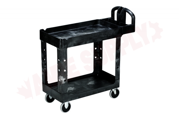 Photo 1 of 450088BLA : Rubbermaid Small Heavy Duty Utility Cart, Black, 500lb