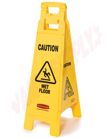 Photo 1 of 611477YEL : Rubbermaid 38 Caution Wet Floor Sign