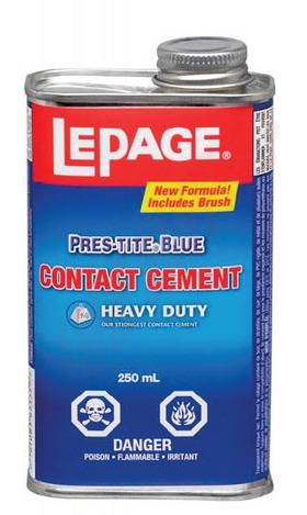 Photo 1 of 01541-2 : LePage Pres-Tite Blue Contact Cement, 250mL with Brush