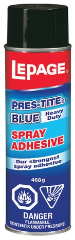 Photo 1 of 01-06832 : LePage Pres-Tite Blue Spray Adhesive, 468g