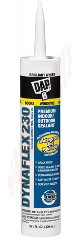 Photo 1 of 74082 : Dap Dynaflex 230 Premium Indoor/Outdoor Sealant, White, 300mL