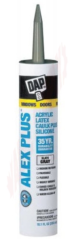 Photo 1 of 74239 : Dap Alex Plus Acrylic Latex Caulk Plus Silicone, Slate Gray, 300mL