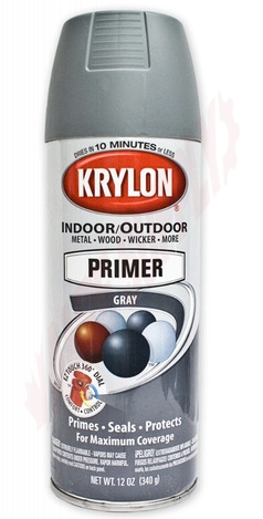 Photo 1 of 41318 : Krylon Industrial Acrylic-Quik Acrylic Spray Paint Primer, Grey