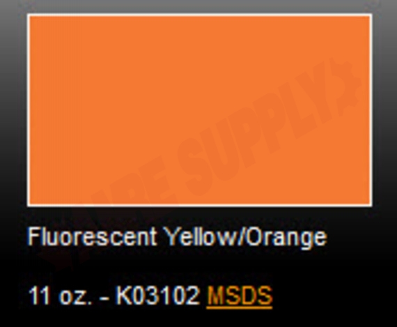 MyPerfectColor Fluorescent Orange Yellow Precisely Matched For Paint and  Spray Paint
