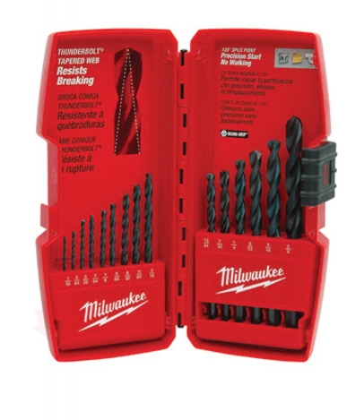 Photo 1 of 48-89-2803 : Milwaukee 15-Piece Thunderbolt Black Oxide Drill Bit Set