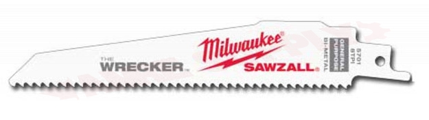 Photo 2 of 48-00-5701 : Milwaukee 5-Pack The Wrecker Sawzall Blades, 6 8TPI