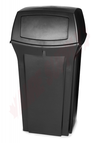 Photo 1 of 843088BLA : Rubbermaid Ranger Container, 35 gal., Black