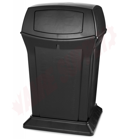 Photo 1 of 917188BLA : Rubbermaid Ranger Container, 45 gal., Black
