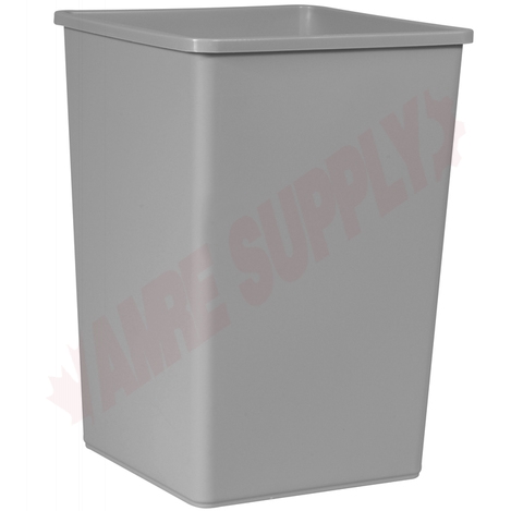 Photo 1 of 395800GRAY : Rubbermaid Untouchable Square Container, 35 gal., Grey