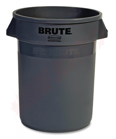 Photo 1 of 265500GRAY : Rubbermaid BRUTE Container, 55 gal., Grey