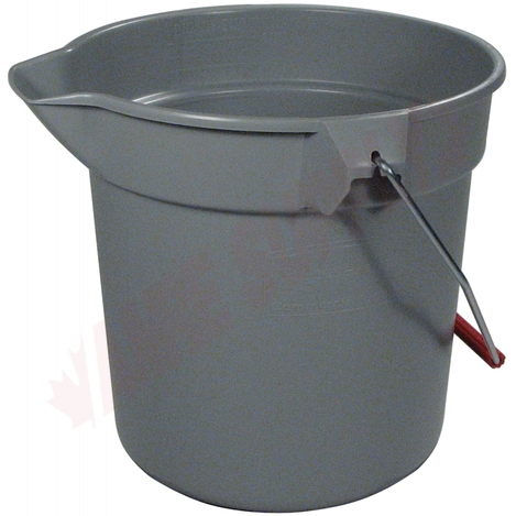 Photo 1 of 296300GRAY : Rubbermaid Bucket, Grey, 10 Quart