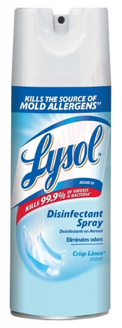 Photo 1 of 34052 : Lysol Disinfectant Spray, Crisp Linen, 350g