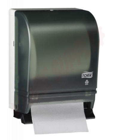 Photo 1 of 87T : Tork Pushbar Operated Hand Towel Roll Dispenser, Smoke/Grey
