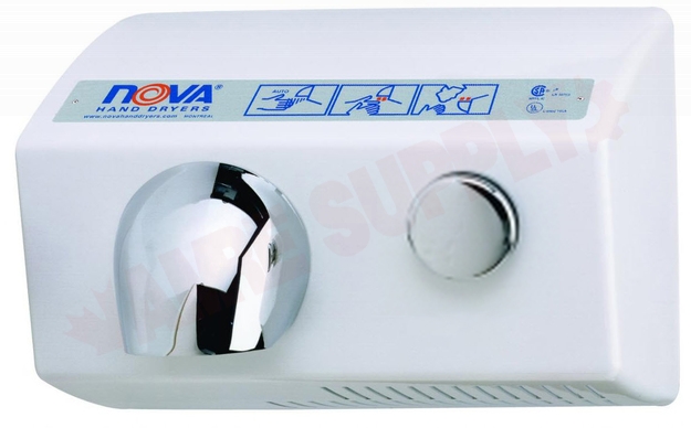 Photo 1 of 0112-00 : Nova 5 Push-Button Hand Dryer, White, 110/120V