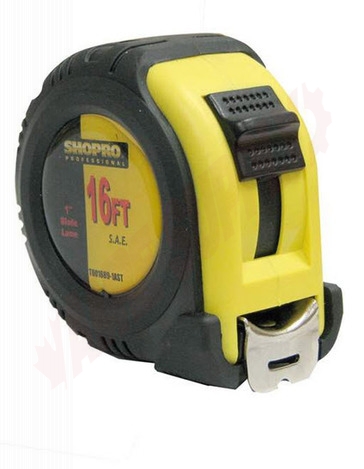 Photo 1 of T001689-1AST-DB : Shopro Tape Measure, 1 x 16', SAE (inches) with Easy Read Fractions