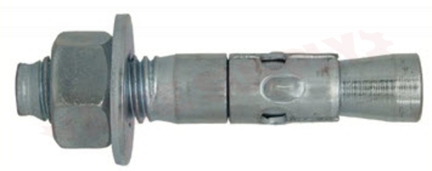 Photo 2 of WAZ38334MR : Reliable Fasteners Concrete Wedge Anchor, 3/8 x 3-3/4, 2/Pack 