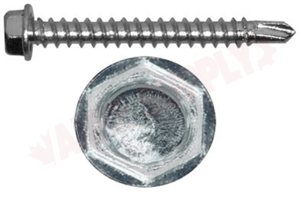 Photo 2 of HTZ14112MR : Reliable Fasteners Metal Screw, Hex Head, #14 x 1-1/2, 4/Pack