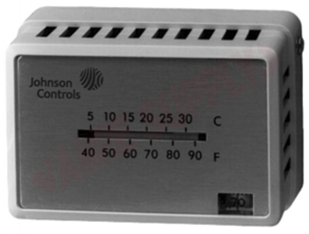Photo 1 of T-4002-204 : Johnson Controls Pneumatic Thermostat, Reverse Acting, 2 Pipe, 55-85°F