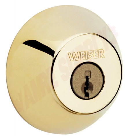 Photo 1 of D9471X3 : Weiser Single Cylinder Deadbolt, Bright Brass, 3