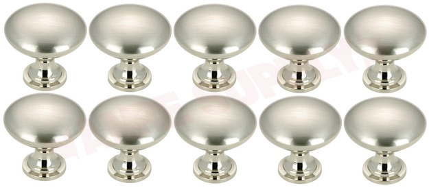 Photo 2 of DP9041195 : Richelieu 1-3/16 Contemporary Knob, Brushed Nickel, 10/Pack
