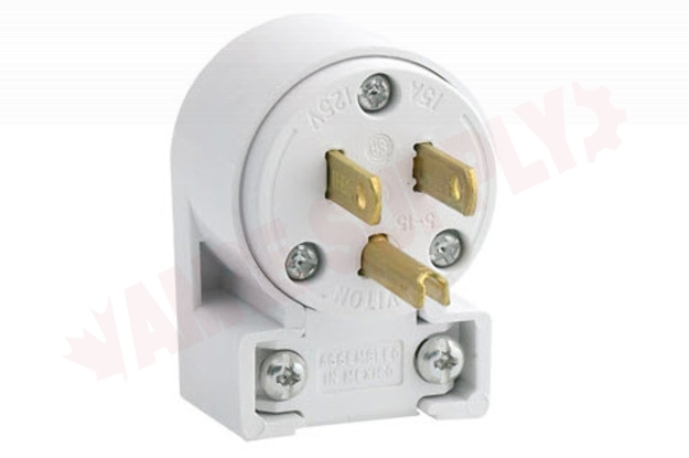 Photo 9 of 515AN : Leviton Male Angle End, Grounded, White