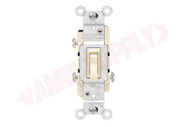 Photo 1 of 2653-2I : Leviton Copper/Aluminum 3-Way Toggle Wall Light Switch, 15A, 120V, Ivory