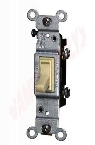 Photo 9 of 2651-2I : Leviton Copper/Aluminum Toggle Wall Light Switch, 15A, 120V, Ivory