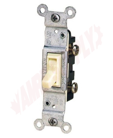 Photo 1 of 1451-I : Leviton Toggle Wall Light Switch, 15A, 120V, Ivory