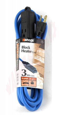 Photo 1 of WD-545332 : Woods Block Heater Cord, 3 Outlets, Blue, 10 ft.