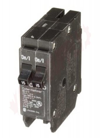 Photo 1 of DNPL1515 : Eaton Dual Circuit Breaker, 2-1P, 15 Amps