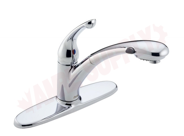 Photo 1 of 470-DST : Delta Signature Single Handle Pull-Out Kitchen Faucet, Chrome
